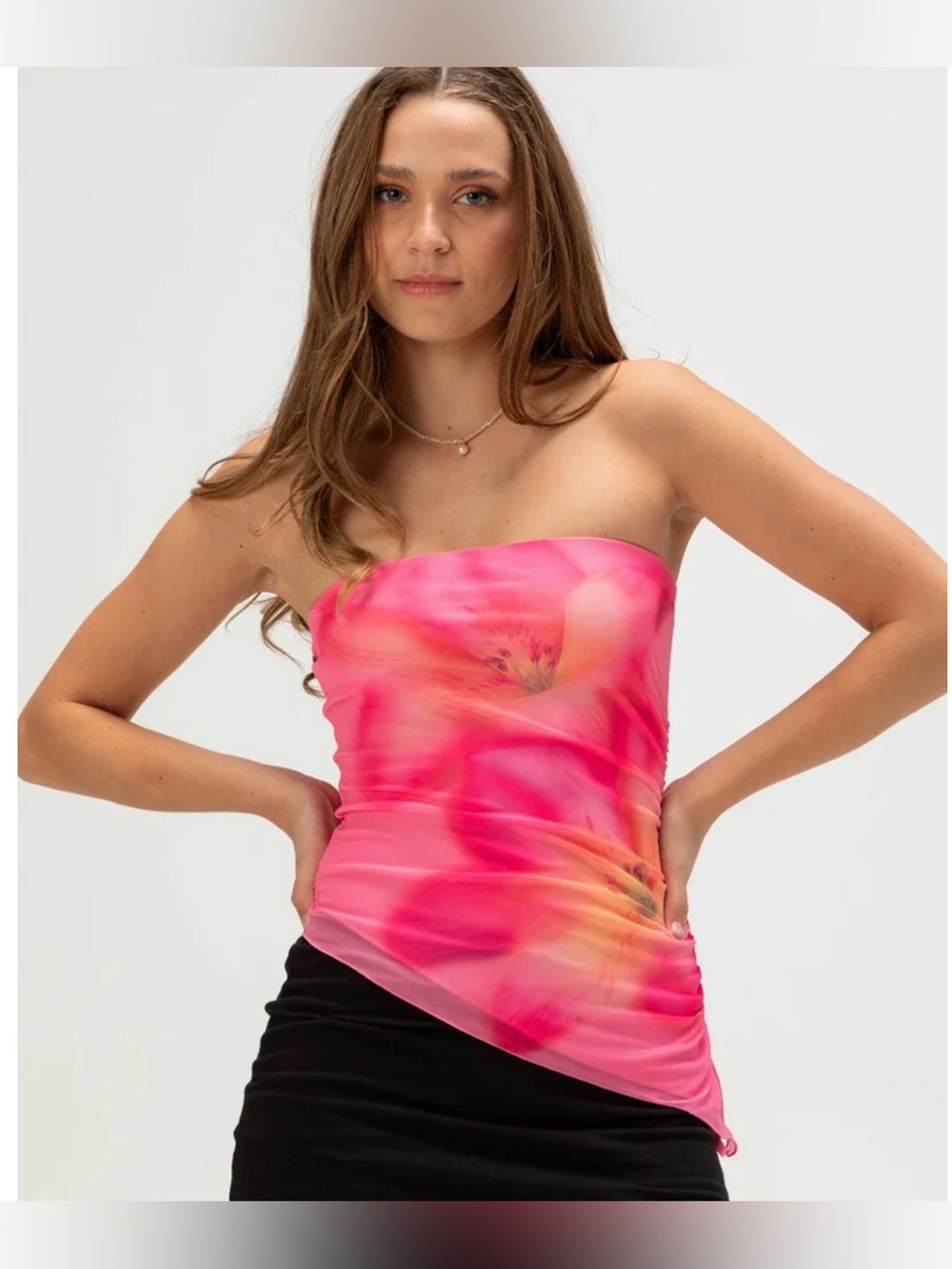 Madden Girl Pink Tie-Dye Camisole Top